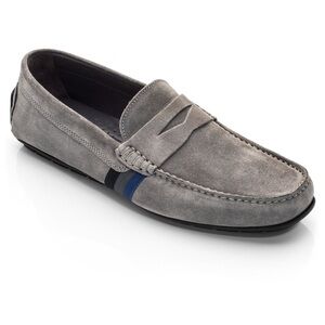 To Boot New York ADAM DERRICK Ocean Drive Pale Grey Suede Driving Shoe
